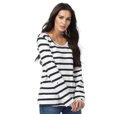 Multi-coloured stripe long-sleeve t-shirt